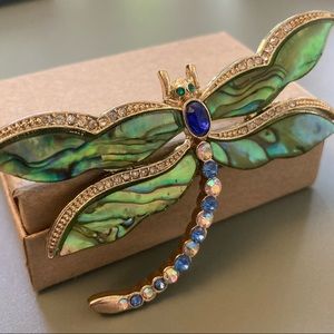 Vintage Kenneth Cole Abalone Dragonfly Brooch/Pin